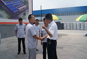 Xuewei Geng Led a Team of More Than 100 People to Shandong Tengyuan Building Materials Technology CO., LTD For Visiting.