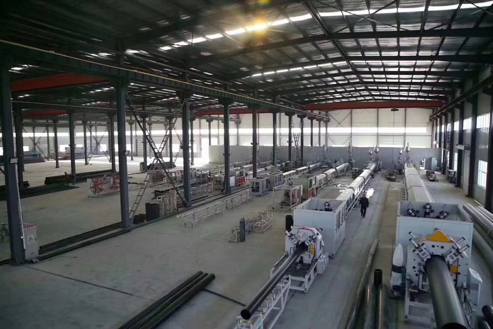 Officers visited TENGYUAN GROUP's production base--Gansu Tengyuan Building Materials Technology Co., Ltd. General manager Mr.Bian Zhiqiang accompanied for their