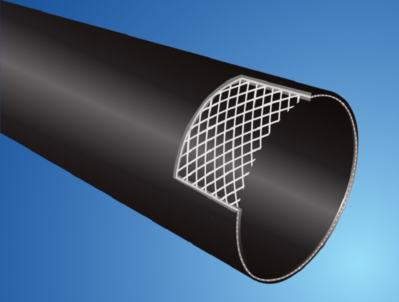 Steel wire reinforced thermoplastics(PE) composite pipe